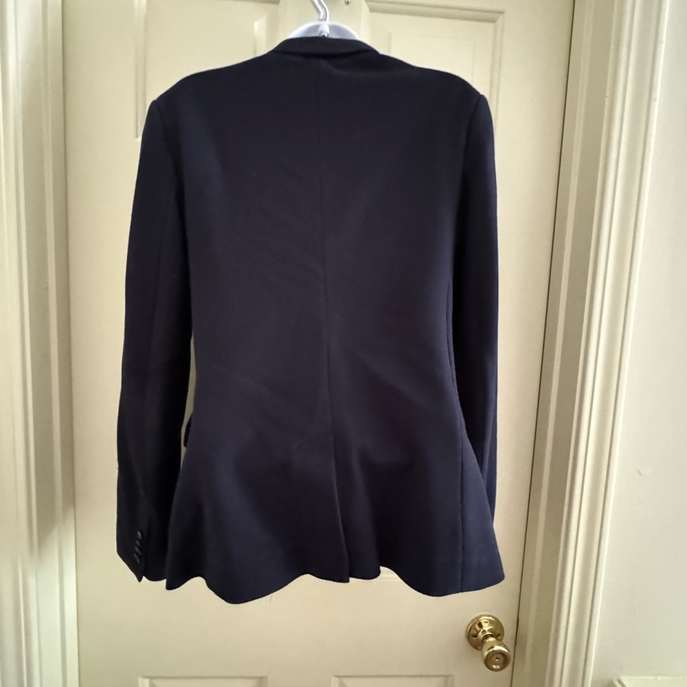 Polo Ralph Lauren Hunter Navy Woven Cotton Blazer Jacket Size 8 - Picture 4 of 6